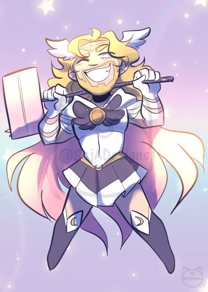 5x7 Sailor Marvel Chibis Postcard Art Print - Phase 1