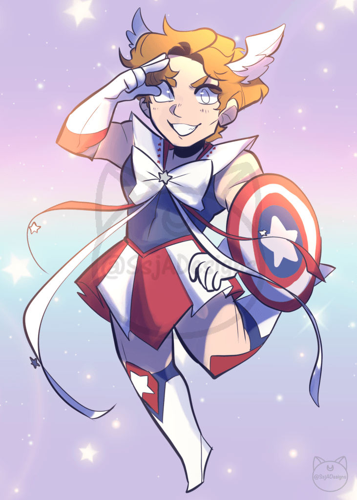 5x7 Sailor Marvel Chibis Postcard Art Print - Phase 1
