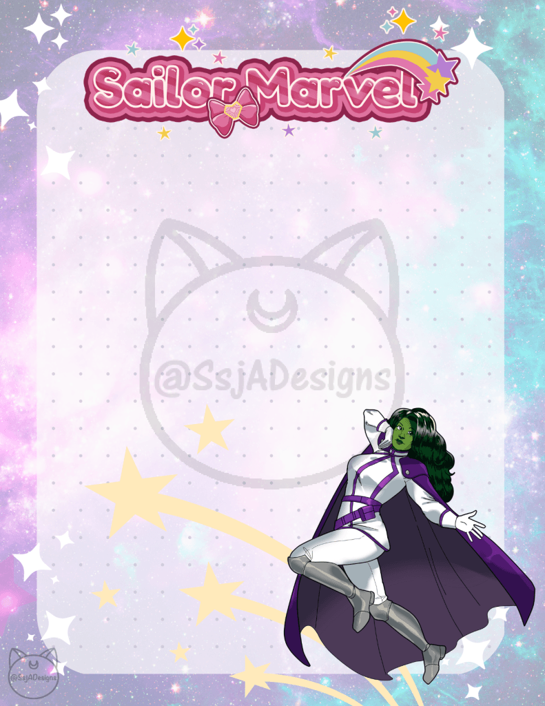 Sailor Marvel Stationary Notepad - Phase 2 Guardian She-Hulk
