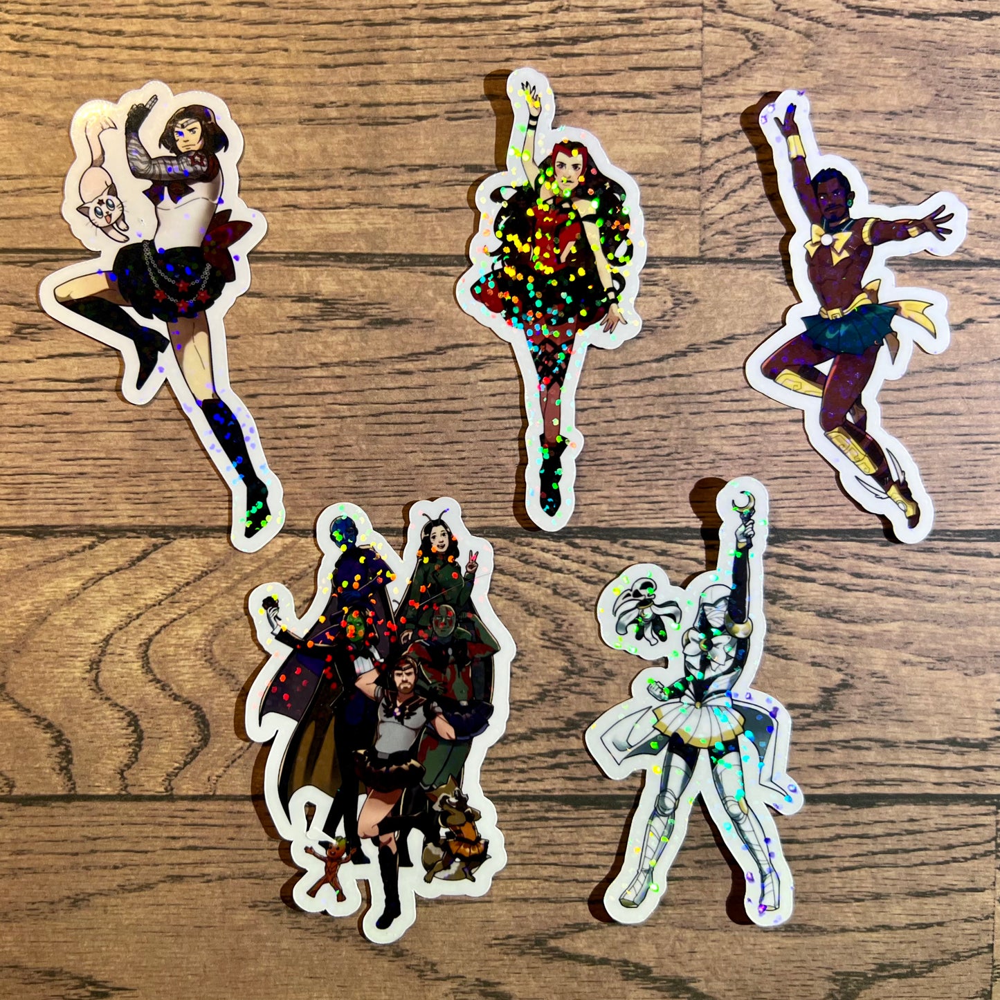 3" Sailor Marvel Stickers - Phase 2