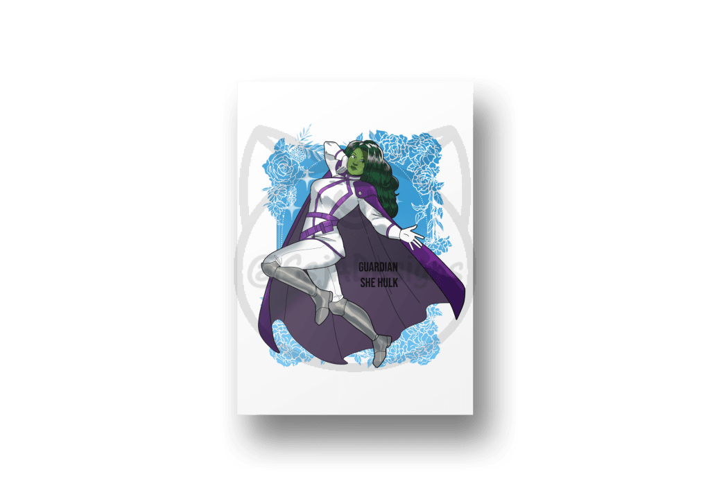 5X7 Sailor Marvel Postcard Art Print - Phase 2 Guardian She-Hulk
