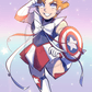 5x7 Sailor Marvel Chibis Postcard Art Print - Phase 1