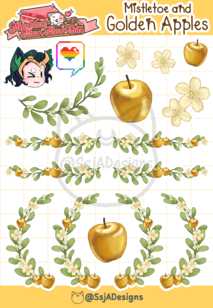 Lokitty's Golden Apples and Mistletoe